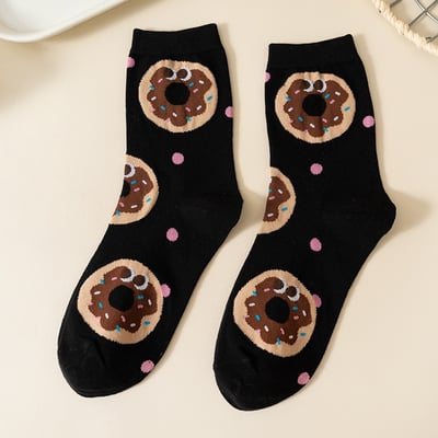 美食棉襪中筒襪 可愛個性創意韓版襪   951