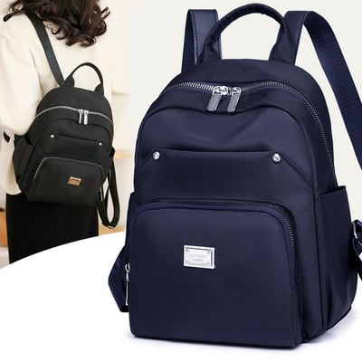 都會簡約 純色雙肩包 潮流百搭背包 6012