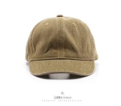 日系街頭短檐棒球帽 純色光板鴨舌帽 戶外運動防曬遮陽帽 潮流百搭 時尚帽子 出遊必備 男女通用 四季帽款 n600389