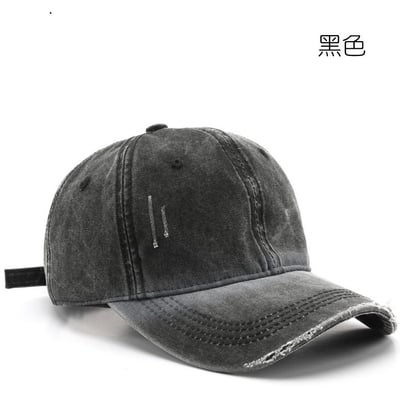 日系復古棒球帽 水洗做舊磨破漸變 帽子戶外 防曬遮陽鴨舌帽 百搭街頭潮流 n600363