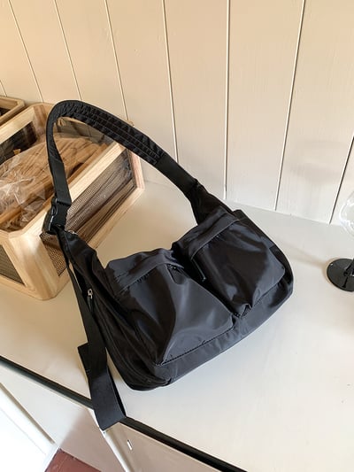 韓版休閒尼龍 大容量時尚斜挎包 百搭單肩包 6045