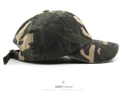 美式水洗棉迷彩棒球帽｜男女通用戶外防曬鴨舌帽・復古登山遮陽帽8