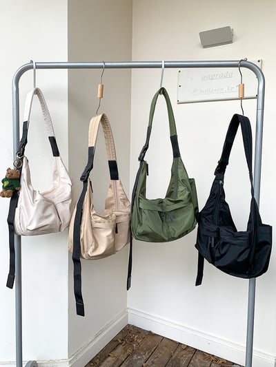 韓版休閒尼龍 大容量時尚斜挎包 百搭單肩包 6044