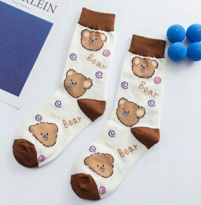 水果小動物可愛棉襪中筒襪075