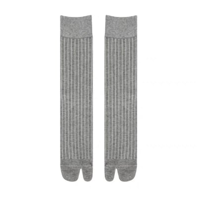 日系寬豎條紋 純色分趾襪 極簡基礎二趾堆堆襪   n1197