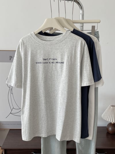 夏季白色短袖T恤 女薄款寬鬆上衣 高級感百搭 休閒時尚 氣質 潮流 簡約 爆款 n6000610