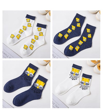 卡通韓版 可愛中筒襪子 男女款ins潮襪   949