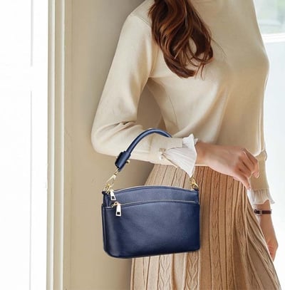 簡約手提斜揹包 軟皮質感 貝殼女包 5157