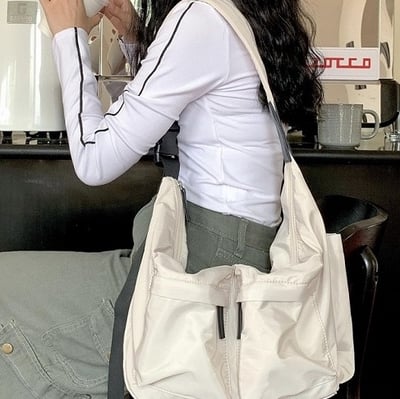 韓版休閒尼龍 大容量時尚斜挎包 百搭單肩包 6042