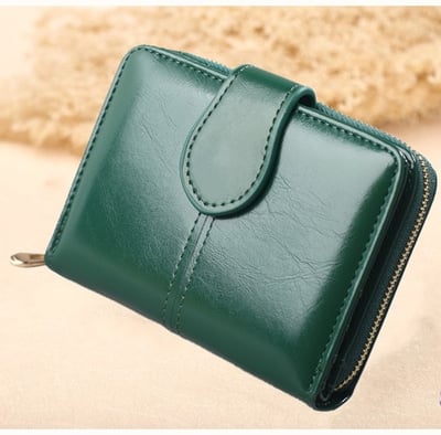 女式短款皮夾 油蠟皮/卡包 大鈔夾 硬幣包 n5717