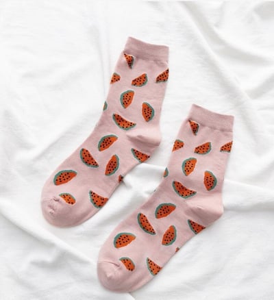 水果系列 中筒襪 日系女士棉襪095