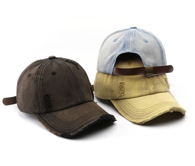 日系復古水洗牛仔帽 個性純色鴨舌帽 防曬遮陽棒球帽 戶外休閒 百搭男女 潮流帽子  通勤 出遊 必備 帽子配件 n600405