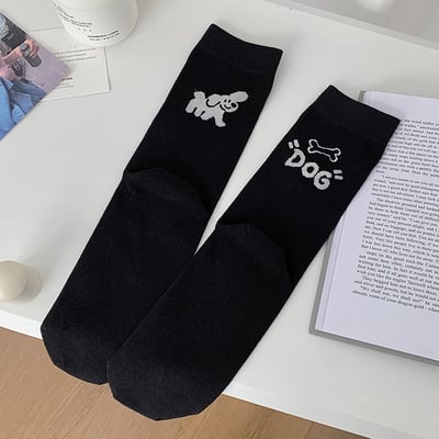 中筒襪AB款 直板運動長襪 個性潮流百搭女襪   957