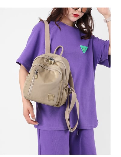 尼龍防潑水 輕便雙肩包 原宿風 6025