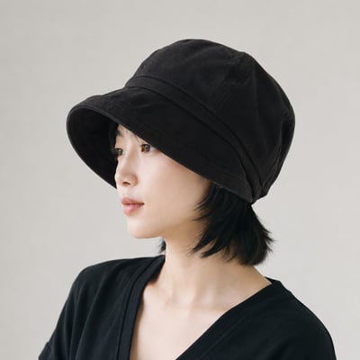 韓系文青素色漁夫帽 大帽簷遮陽帽 防曬顯小臉 百搭棉麻感 女生盆帽 n2650172