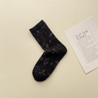 春夏小清新碎花中筒襪  353