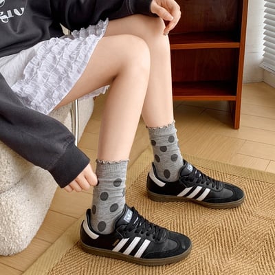 卷邊大波點日系堆堆襪 132