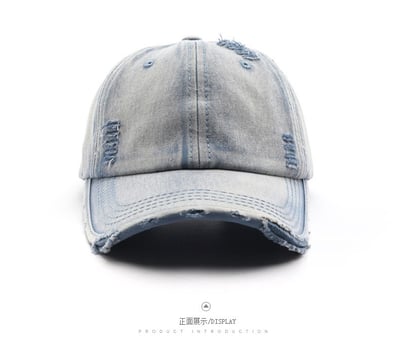 日系復古水洗牛仔帽 個性純色鴨舌帽 防曬遮陽棒球帽 戶外休閒 百搭男女 潮流帽子  通勤 出遊 必備 帽子配件 n600406