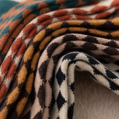 (厚襪)羊毛襪英倫學院風 中筒襪秋冬加厚菱格子襪  n1083