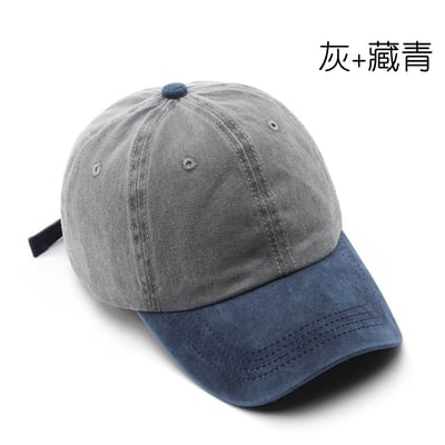 復古水洗做舊拼接棒球帽 時尚潮流男女 防曬遮陽鴨舌帽 百搭 個性 休閒 戶外 帽 四季必備 n6003416