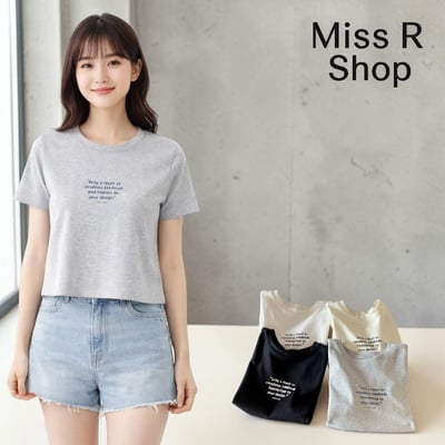 春夏手寫感字母 短袖T恤 韓系日系 純棉透氣 寬鬆顯瘦 正韓感 文藝清新 ins百搭 學生 上衣 n600081