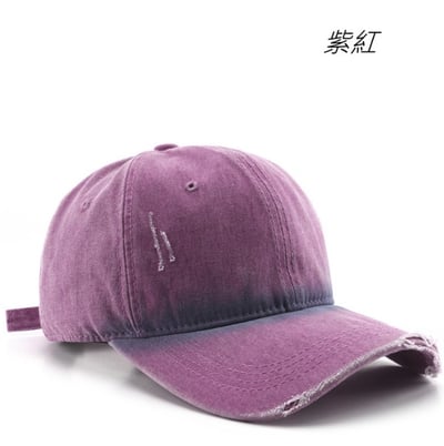 日系復古棒球帽 水洗做舊磨破漸變 帽子戶外 防曬遮陽鴨舌帽 百搭街頭潮流 n600368