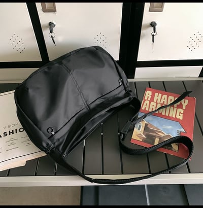 大容量單肩托特 休閒防水尼龍包 男女斜挎運動包 6055