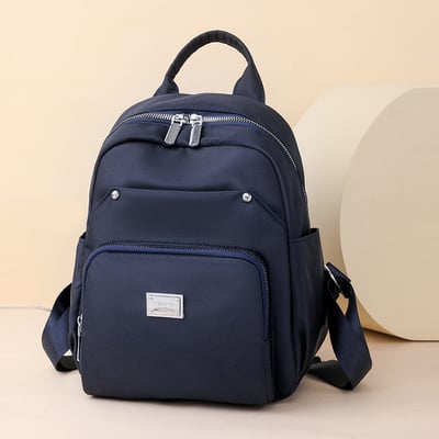 都會簡約 純色雙肩包 潮流百搭背包 6014