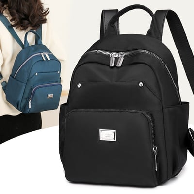 都會簡約 純色雙肩包 潮流百搭背包 6013