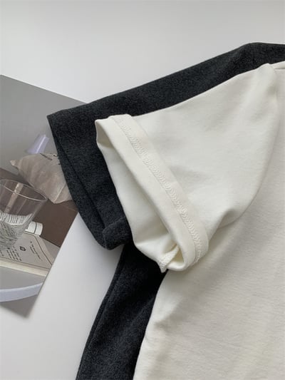 (春秋款)圓領正肩短袖 小狗磨毛T恤  7145