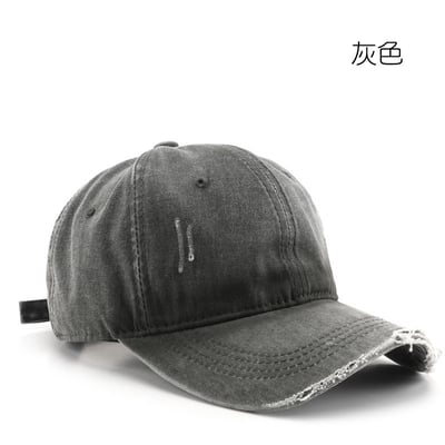 日系復古棒球帽 水洗做舊磨破漸變 帽子戶外 防曬遮陽鴨舌帽 百搭街頭潮流 n600365