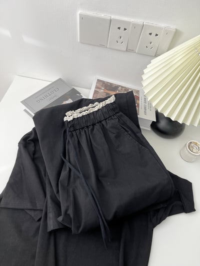 韓系花苞腰闊腿褲 3014