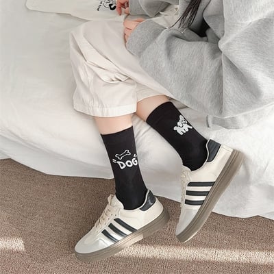 中筒襪AB款 直板運動長襪 個性潮流百搭女襪   952