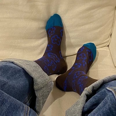 千鳥格幾何條紋中筒襪 美拉德小眾設計堆堆襪   n1239