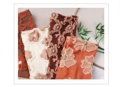 碎花襪子 浮雕中筒襪 時尚百搭女襪 155