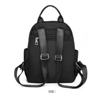 都會簡約 純色雙肩包 潮流百搭背包 6015