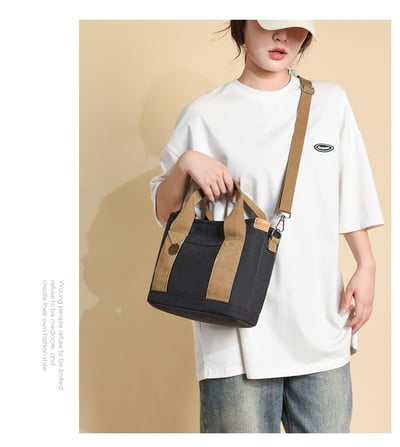 熱銷韓版高檔帆布包 手提袋手拎包 5051