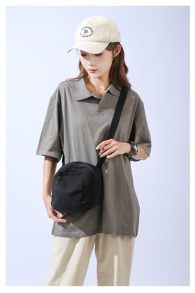 原宿風ins少女 水洗帆布包 單肩斜挎貝殼包 5476