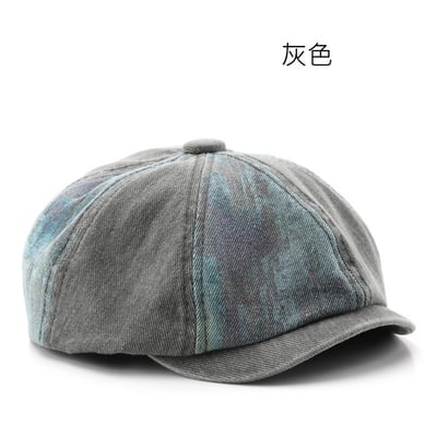 日系水洗牛仔前進帽 復古報童帽 男女款 做舊帽 文青百搭 n2650119