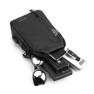 胸包休閒大容量 單肩斜挎包 防潑水潮流背包 5533