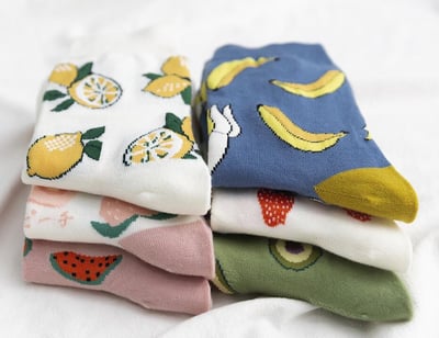 水果系列 中筒襪 日系女士棉襪0911