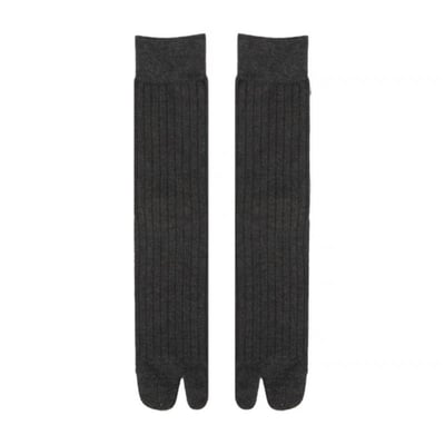 日系寬豎條紋 純色分趾襪 極簡基礎二趾堆堆襪   n1199