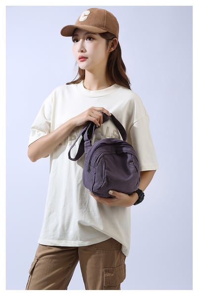 原宿風ins少女 水洗帆布包 單肩斜挎貝殼包 5473