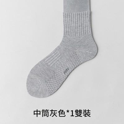 男款中筒襪運動襪 按摩底襪 吸汗透氣棉襪   n13010