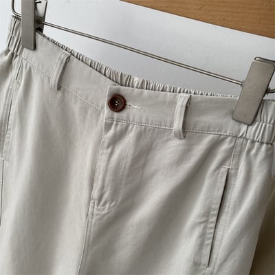 棉寬鬆休閒褲 高腰顯瘦 百搭闊腿九分褲 春秋款 休閒 時尚 潮流 女褲 百搭 舒適n600135