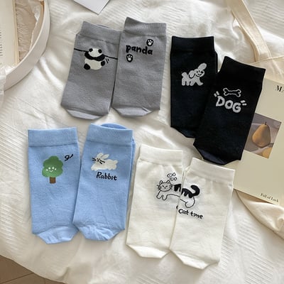 中筒襪AB款 直板運動長襪 個性潮流百搭女襪   955