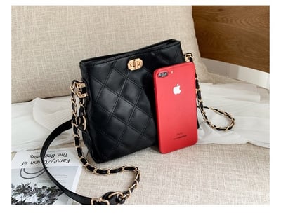 韓國新款 小香風 菱格鏈條包 單肩斜跨包 5205