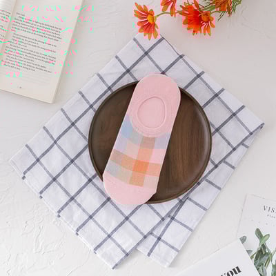 格紋防滑淺口襪  194