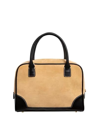 韓國款 復古絨面 撞色 單肩 手提包 ins 5191