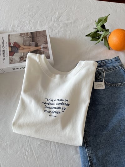 春夏手寫感字母 短袖T恤 韓系日系 純棉透氣 寬鬆顯瘦 正韓感 文藝清新 ins百搭 學生 上衣 n600084